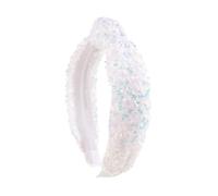 Fascia per capelli da donna versatile con tacchi alti e paillettes colorate, elegante e dolce fascia annodata GwL166 (F, 15 x 3 cm)