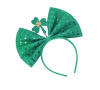 Fascia per capelli da folletto irlandese per feste in costume scintillante con trifoglio karaoke puntelli per foto Blingbling cerchietto per capelli discoteca festival costume fascia per capelli