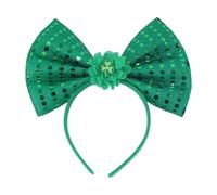 Fascia per capelli da folletto irlandese per feste in costume scintillante con trifoglio karaoke puntelli per foto Blingbling cerchietto per capelli discoteca festival costume fascia per capelli