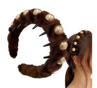 Fascia per capelli da ragazza, con perle, antiscivolo, per bambini, mamme, amiche, insegnanti e Natale
