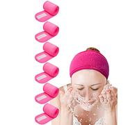 Fascia per capelli da spa, fascia per capelli, fascia per capelli, antiscivolo, elastica, lavabile, per il lavaggio del viso, trattamento viso, sport, adatta a tutti i tipi di colore bianco (bianco)