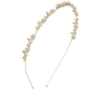 Fascia per Capelli da Sposa, Strass e Perle per Matrimonio, Accessori Capelli, Stile 6, Oro