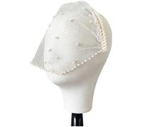 Fascia per capelli da sposa, velo a gabbia per uccelli, realizzato a mano, stile retrò, per addio al nubilato, elegante fascia per matrimonio, per doccia, fotografia, fidanzamento, servizi fotografici