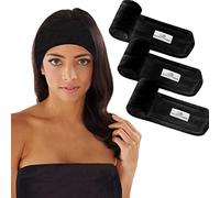 Fascia per capelli da trucco, 100% cotone, da donna, regolabile, per lavare viso, trattamenti cosmetici e pelle, confezione da 3