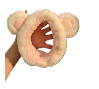 Fascia per capelli da trucco Copricapo in peluche Fascia for il lavaggio del viso Simpatico Orecchie da orsetto for for shampoo(White)