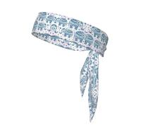 Fascia per capelli da uomo e donna, stile bohémien, con elefante, per sport, allenamento, corsa, atletica, unisex