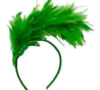 Fascia per capelli da uomo per feste, festival, spettacoli sul palcoscenico. Elegante accessorio per capelli per donne e ragazze. Fascia con teschi (verde, taglia unica)