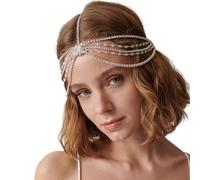 Fascia per capelli decorativa per la fronte del partito Cerimonia di maturità Cerimonia Ragazza Fascino Hairchain Donne Accessorio Moda, Misura unica