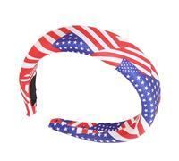 Fascia per capelli del 4 luglio, fascia patriottica per donna | Cerchio per capelli antiscivolo patriottico | Ornamenti per capelli morbidi del Memorial Day, copricapo con bandiera americana per l'all