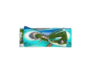 Fascia per capelli delicata con stampa di paesaggi delle Maldive, accessorio per capelli delicato per neonati e bambini