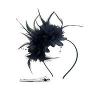 Fascia per capelli delicata dalle tinte ideale per spettacoli e feste accessorio versatile adatto alle attività esterne realizzata con un design casual s' ai vestiti da indossare (Black, One Size)
