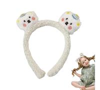 Fascia per capelli di bellezza, fascia per capelli in peluche,Fascia per il trucco in peluche con orso | Divertente fascia per la cura della pelle per il trucco, per capelli decorativi morbi