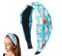 Fascia per capelli di buona Pasqua, fascia larga annodata - Fasce larghe per Pasqua da donna,Elegante e carina fascia pasquale primaverile per vacanze, appuntamenti, viaggi, balli, feste, matrimoni