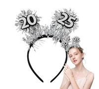 Fascia per capelli di Capodanno 2025, fascia per Capodanno | Bobina di trasmissione per feste | Fascia per capelli di Capodanno 2025 Happy New Year fascia decorativa per forniture per feste