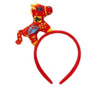 Fascia per capelli di Capodanno cinese - Copricapo in peluche per l'anno del cavallo,Cerchio per capelli in pelliccia animale | Per vari eventi come Capodanno cinese Foto di famiglia spettacoli