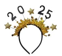 Fascia Per Capelli Di Capodanno: Comoda Tiara, Tiara Per Capelli Con Paillettes Stella Glitterata Per Felice Anno Nuovo | Per Capelli Di Capodanno Per Natale 2025 Forniture Per Feste Di Capo