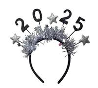 Fascia Per Capelli Di Capodanno: Comoda Tiara, Tiara Per Capelli Con Paillettes Stella Glitterata Per Felice Anno Nuovo | Per Capelli Di Capodanno Per Natale 2025 Forniture Per Feste Di Capo