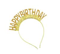 Fascia per capelli di compleanno per adulti e bambini, corone con glitter felici, per feste di compleanno per bambini