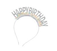 Fascia per capelli di compleanno per adulti e bambini, corone con glitter felici, per feste di compleanno per bambini