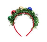 Fascia per capelli di Natale, verde, albero di Natale, stella, per uomo e donna, design fluff, accessorio invernale per capelli (verde, taglia unica)
