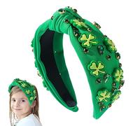 Fascia per capelli di San Patrizio | Quadrifoglio con per lo styling con strass | per capelli per il giorno di San Patrizio - Per ragazze donne festa quotidiano trucco