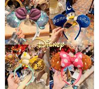 Fascia per capelli Disney Sorcerer Donald Duck in velluto blu con nota musicale e orecchie di Topolino, accessorio per capelli esclusivo di Hong Kong Disneyland