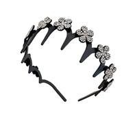 Fascia Per Capelli Donna Con Strass Per Capelli Con Frangia | Accessorio Capelli Indossabile Tutto il Giorno Anti Ribelli per Donne Ragazze Uso Quotidiano Palestra