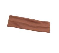 Fascia per capelli elastica in cotone, alla moda, per donne e uomini, tinta unita, per corsa, fitness, yoga, accessori per capelli per trucco (caffè)