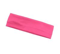 Fascia per capelli elastica in cotone, alla moda, per donne e uomini, tinta unita, per corsa, fitness, yoga, accessori per capelli per trucco (rosso rosa)