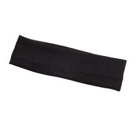 Fascia per capelli elastica in cotone, alla moda, per donne e uomini, tinta unita, per corsa, fitness, yoga, accessori per capelli per trucco (nero)