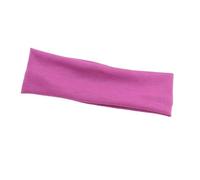 Fascia per capelli elastica in cotone, alla moda, per donne e uomini, tinta unita, per corsa, fitness, yoga, accessori per capelli per trucco (fucsia)