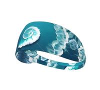 Fascia per capelli elastica per esercizi con immagine del mare dell'amore, fascia per capelli per uomini e donne, fascia per capelli per yoga e fitness