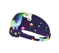 Fascia per capelli elastica per esercizi con immagine di una stella a cavallo, fascia per capelli per uomini e donne, fascia per capelli per yoga e fitness