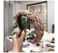 Fascia Per Capelli Fashion Donne Hairband Cross Knot Braid Fascia Adulto Autunno Inverno Capo Abbigliamento Ampia Lato Turbante Accessori for capelli Fascia Per Capelli Donna(Beige hairband)