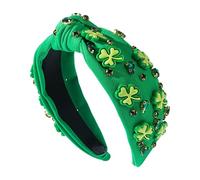 Fascia Per Capelli Festa Di San Patrizio,Accessorio per Styling dei Capelli con Trifoglio e Strass Irlandese | Fascia per la Celebrazione di San Patrizio - Per Uso Quotidiano Donne Ragazze Feste e Tru