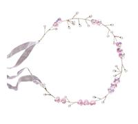 Fascia per capelli flessibile con perle floreali per acconciature da sposa, accessori per lo styling dei capelli, coroncina, festival, festa, decorazione per capelli