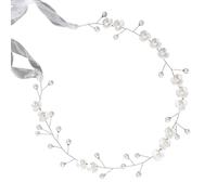 Fascia per capelli flessibile con perle floreali per acconciature da sposa, accessori per lo styling dei capelli, coroncina, festival, festa, decorazione per capelli
