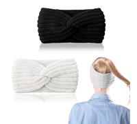 Fascia per capelli flessibile e dalla vestibilità perfetta, alla moda con nodo incrociato, compatibile con donna e ragazza, fascia invernale