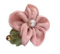 Fascia per capelli floreale ad alta elasticità con perle grande corda per capelli adatta per donne di diverse età in cerca di stili