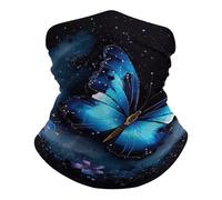 Fascia per Capelli Galaxy Blue Butterfly Multiuso Decorazione facciale Unisex Headwrap per Sports Uomo 26X30cm