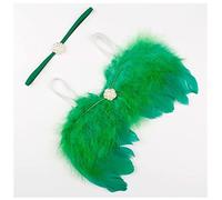 Fascia Per Capelli Golden Silver Angel Feather Wings with Leaves Fascia Ragazze Regali di compleanno Gifts Puntelli Neonato Accessori Fascia Per Capelli Donna(56)