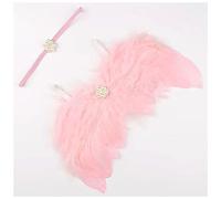 Fascia Per Capelli Golden Silver Angel Feather Wings with Leaves Fascia Ragazze Regali di compleanno Gifts Puntelli Neonato Accessori Fascia Per Capelli Donna(54)