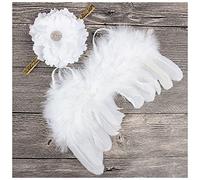 Fascia Per Capelli Golden Silver Angel Feather Wings with Leaves Fascia Ragazze Regali di compleanno Gifts Puntelli Neonato Accessori Fascia Per Capelli Donna(11)