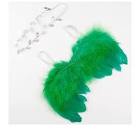 Fascia Per Capelli Golden Silver Angel Feather Wings with Leaves Fascia Ragazze Regali di compleanno Gifts Puntelli Neonato Accessori Fascia Per Capelli Donna(43)
