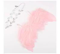Fascia Per Capelli Golden Silver Angel Feather Wings with Leaves Fascia Ragazze Regali di compleanno Gifts Puntelli Neonato Accessori Fascia Per Capelli Donna(42)