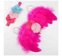 Fascia Per Capelli Golden Silver Angel Feather Wings with Leaves Fascia Ragazze Regali di compleanno Gifts Puntelli Neonato Accessori Fascia Per Capelli Donna(8)