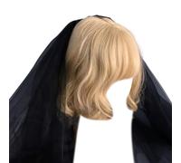 Fascia per capelli gotica con velo, da donna, per cosplay, feste in costume, giorno della morte, fermaglio per capelli per Halloween