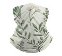 Fascia per Capelli Green Flower Herb Sage Leaves And Branches Elegante Decorazione facciale Elastico Sciarpa al Collo per Adulto Sports 26X30cm