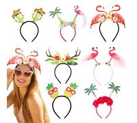 Fascia per capelli hawaiana, 7 fasce per capelli hawaiane tropicali floreali, accessorio per la testa, per danza, eventi, adolescenti, attività al bar