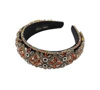Fascia per capelli imbottita con strass neri per donna Fascia per capelli impreziosita da cristalli lucidi Accessori per capelli per festa di nozze